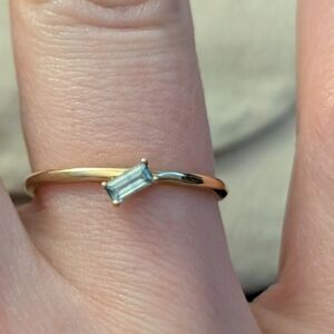 14K Solid gold Stacking Ring - bluhobo Jewelry